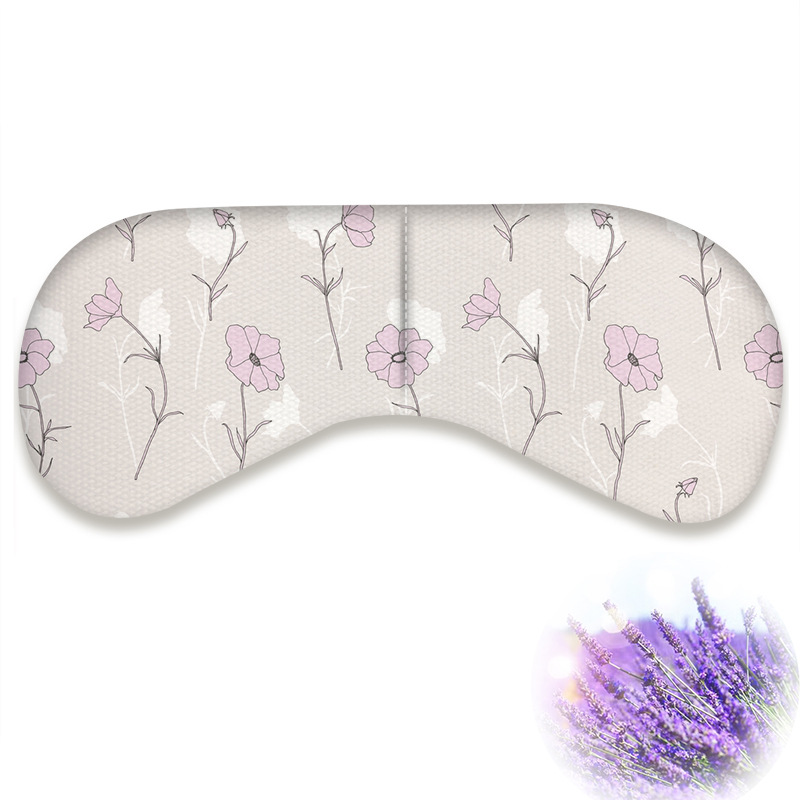 Microwave oven heating yoga eye pillow flaxseed lavender hot pack printed linen meditation hot compress sleep eye mask