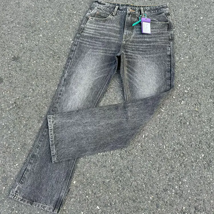 2025 Independent Marble 517 Black Gray Washed Japanese Fabric Bootcut Jeans Cleanft Pants