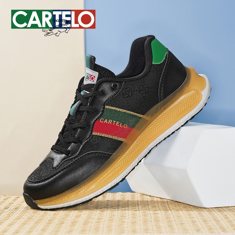 Cardile Crocodile Men's Shoes Summer Running Popcorn Sole Sports Casual Trendy Shoes Heightening Breathable Forrest Gump Shoes