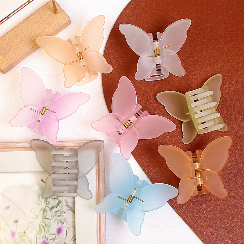Super Immortal Beauty Butterfly Clip Women's Korean-style Sweet and Fresh Back Head Hairclip High-grade Scrub Half-covered Hair Shark Clip
