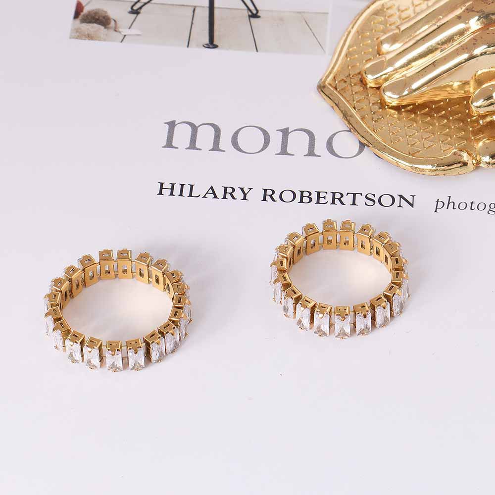 Niche Design Ring Women's Fashionable Personalized ins Trendy Japanese Style Exquisite Zircon Index Finger Ring Tail Ring Stacked Wear