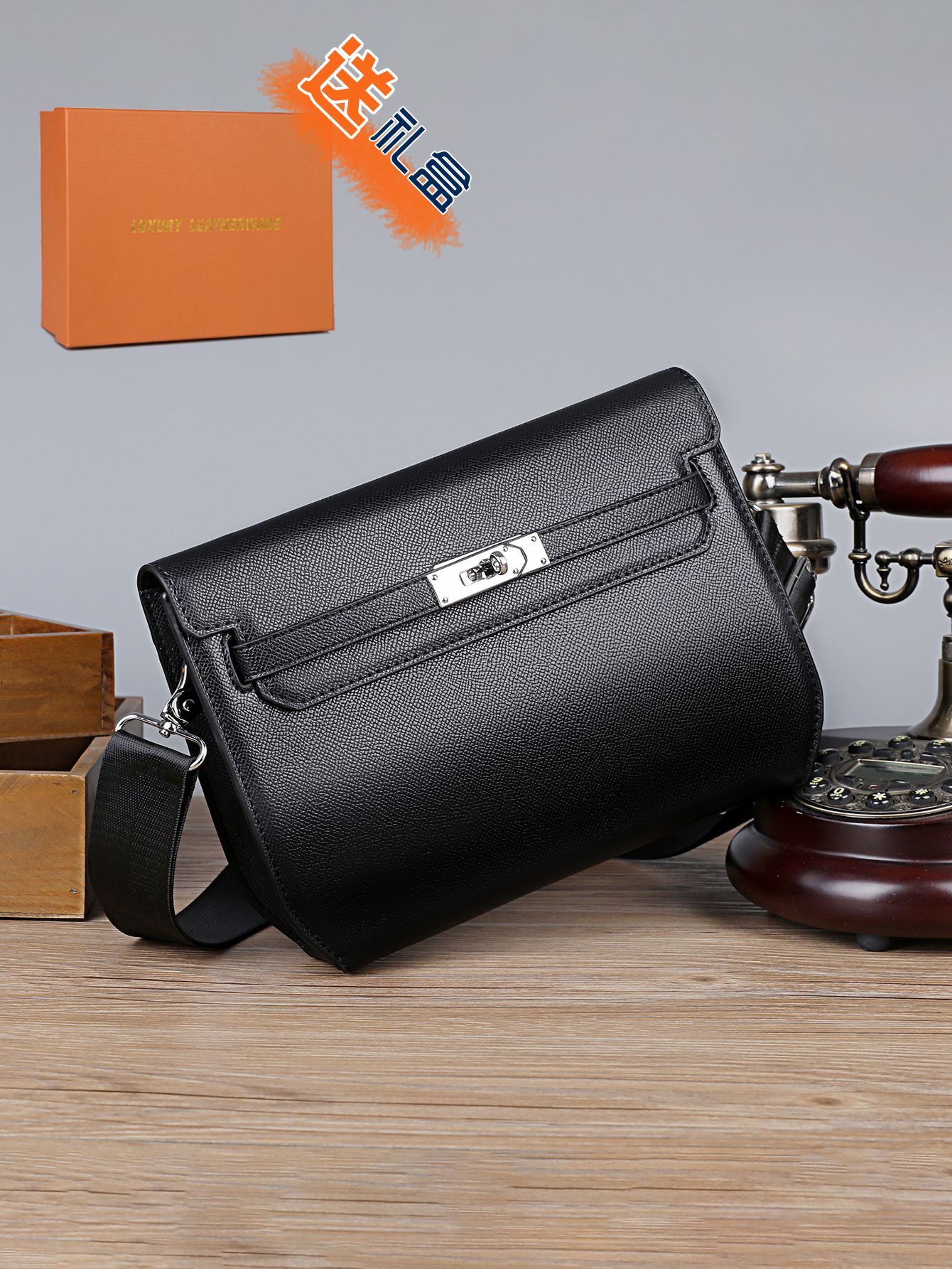 Sh277 Crossbody Bag, Shoulder Bag, Lightweight and Fashionable Mobile Phone Bag, Horizontal Small Square Bag, New Cross-Border Model for Men and Women, Gift Box Included Zdjęcie QC z 1688 na Qualit.ly