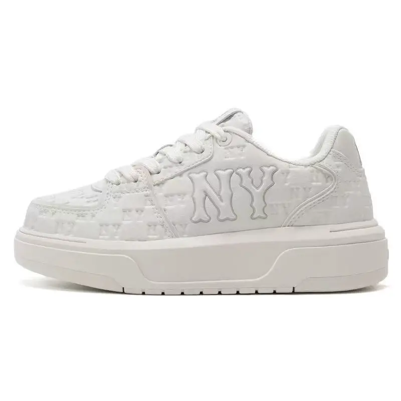 25 Spring New Pure Original MLB Men's and Women's Printed Old Flower Small Label Thick Bottom Increased Sports Senior Shoes Casual Board Shoes