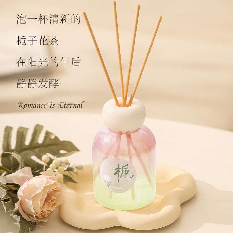 New Pink Gardenia Flower Aromatherapy Bathroom Household Indoor Lasting Fire-free Aromatherapy Essential Oil Hotel Fragrance Ornaments