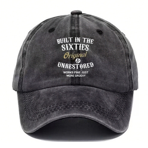 Cross-Border Washed Cotton Printed Hat, Vintage Dad Hat, Men's Retro Embroidered Baseball Cap, Popular Soft-Top Baseball Cap