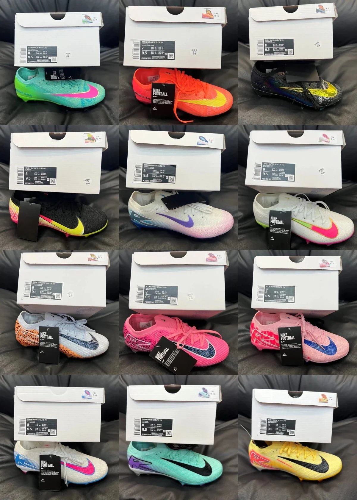 RT版本NK Mercurial Vapor 16 Elite 舒适轻盈足球鞋FG系列(胶质长钉)