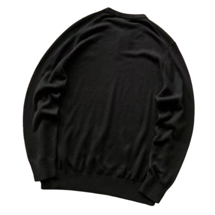 Left Side Embroidered in White/Blue, Small Size, Full Zipper, Stand-Up Collar, Cuffed Sleeves, Three-Color Long-Sleeve Sweater 66070107