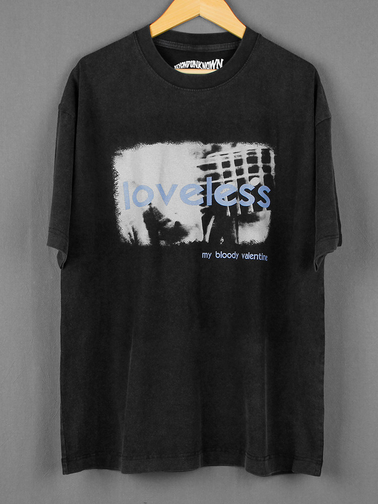 My Bloody Valentine Loveless Self-Appreciation T-Shirt Washed Long-Sleeve Pure Cotton Short-Sleeve T-Shirt