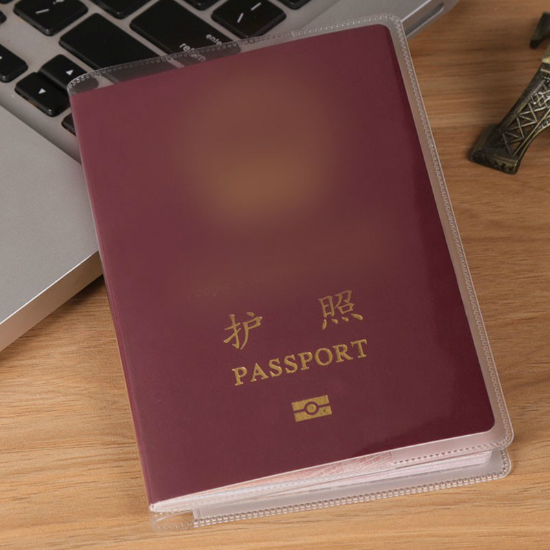 Travel Essential Waterproof Transparent Passport Cover Multi-Functional Document Cover Anti-Scratch and Dustproof Passport Shell Pass Protective Cover