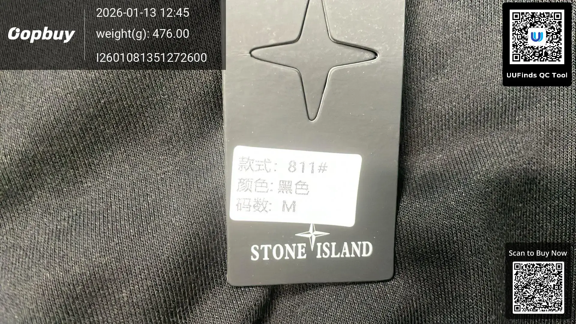 Stone Island 811 Black M