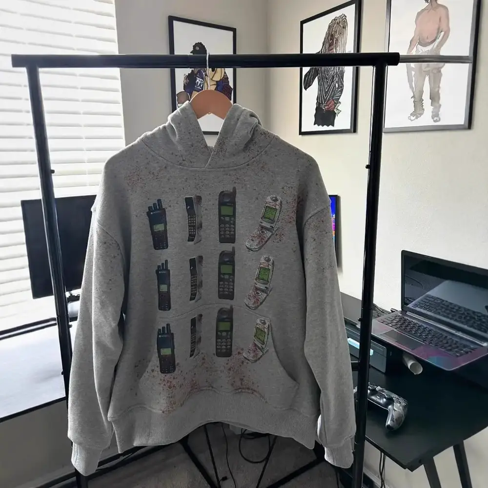Europe and the United States wholesale cross-border sweater printed pattern long-sleeved pullover hoodie sweater jacket retro street y2k