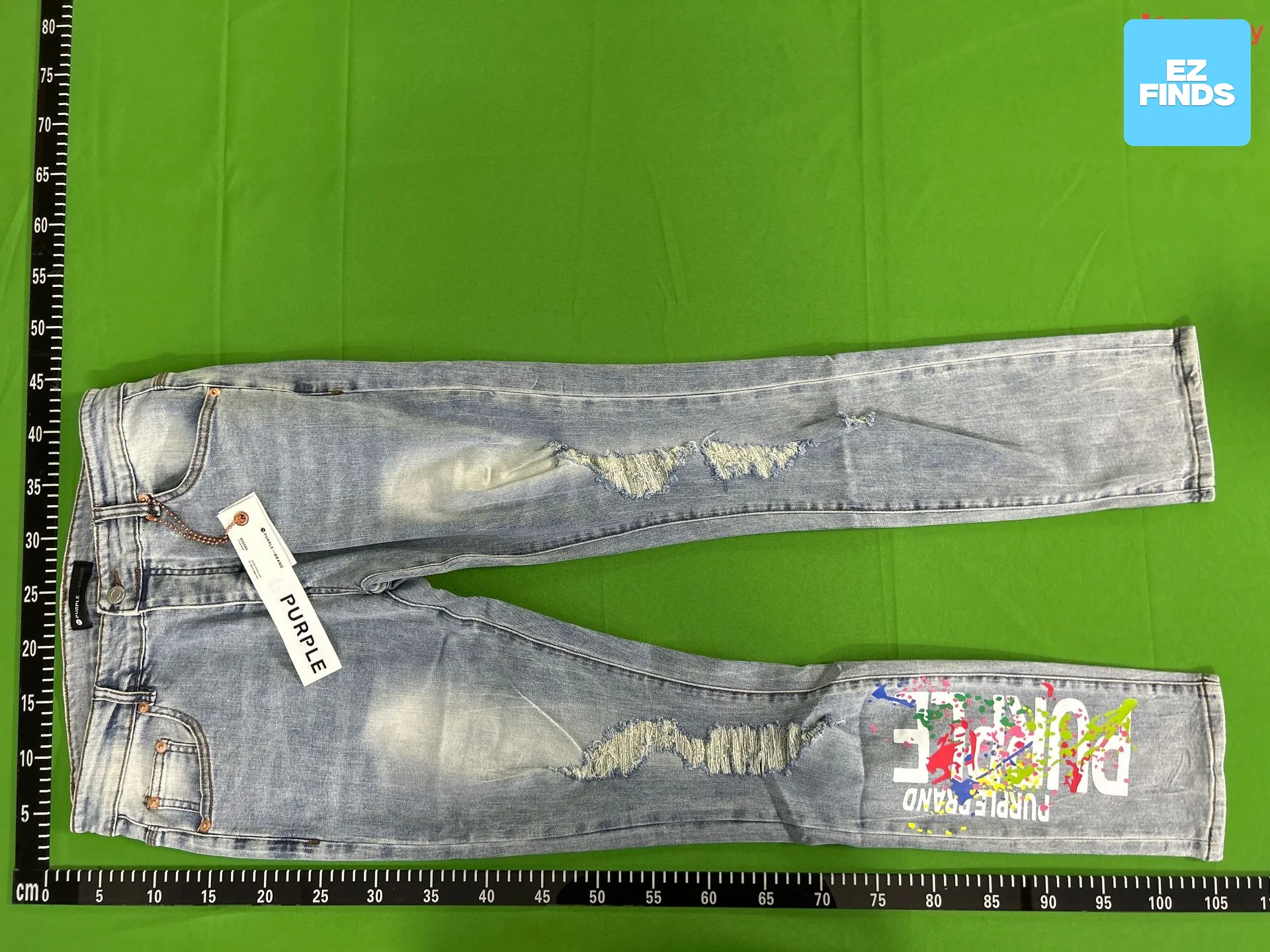 Cross-Border European and American Purple Brand Straight-Leg Jeans Washed Retro Ripped Handsome American Collection — QC-foto 3