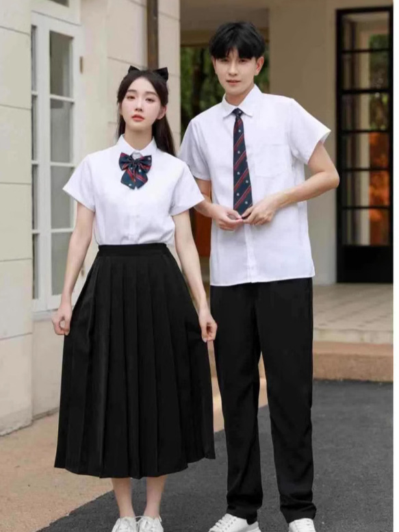 Graduation Photos for Middle and High School Students, Class Uniforms, College-Style Long Skirt Suits, Choir Performance Costumes, Recitation Competition Costumes