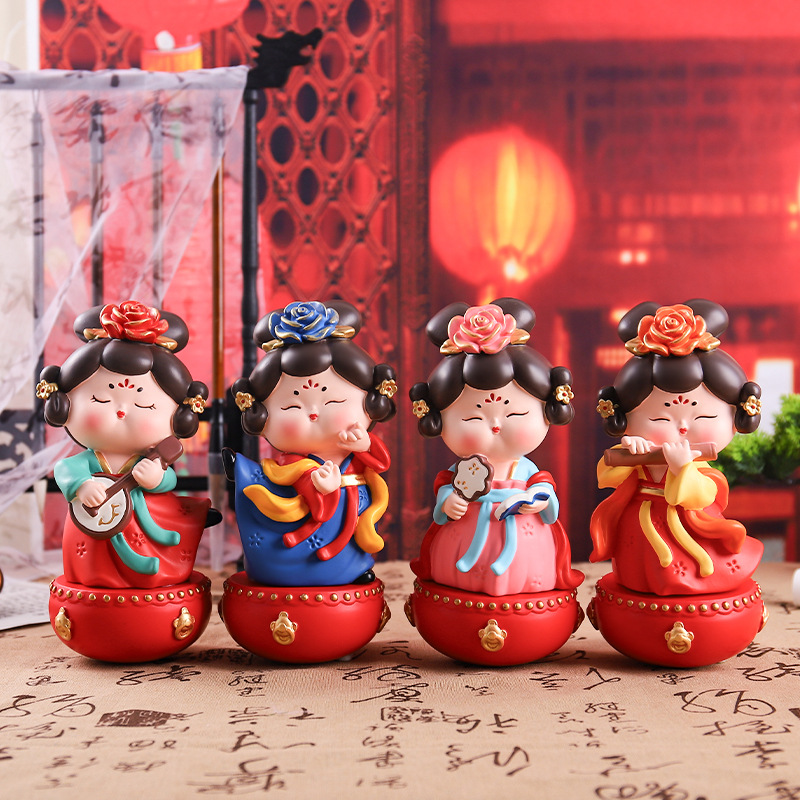 Tang Ladies Tang Palace Fu Large Tumbler Little Sister Ornaments Home Entrance Ornaments Holiday Gifts Factory Outlet