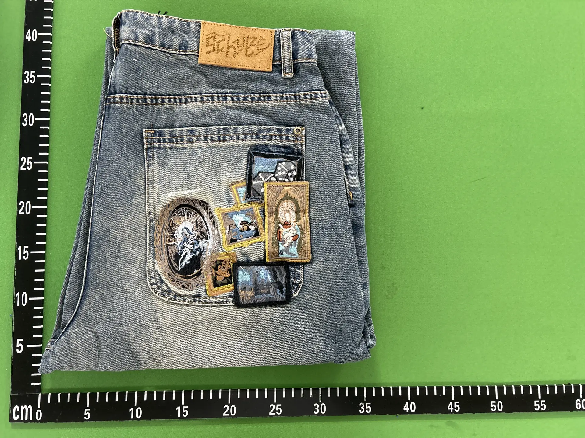 Denim Jeans Gallery Straight-Leg Jeans Men's Retro Embroidery Streetwear Men's Cross-Border Casual Pants