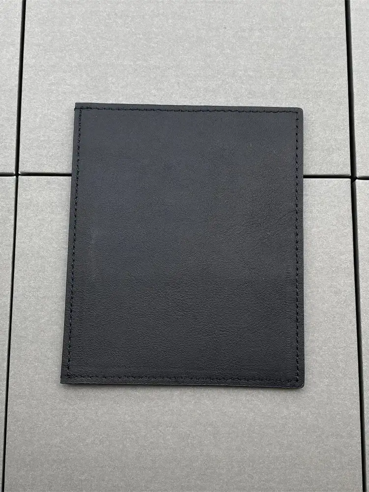Ro Style Niche style Design Classic Top Layer Cowhide Card Holder for Men and Women Wallet Punk Style Minimalist Genuine Leather Wallet Card Holder