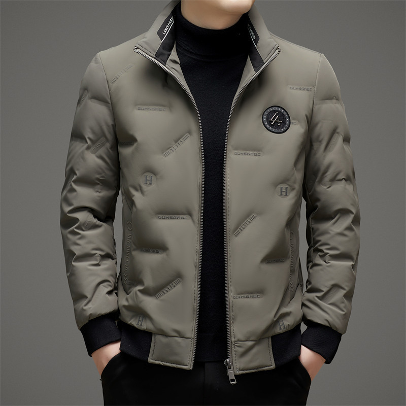 2024 winter new men's stand collar down jacket short warm casual versatile youth fashion winter coat tide