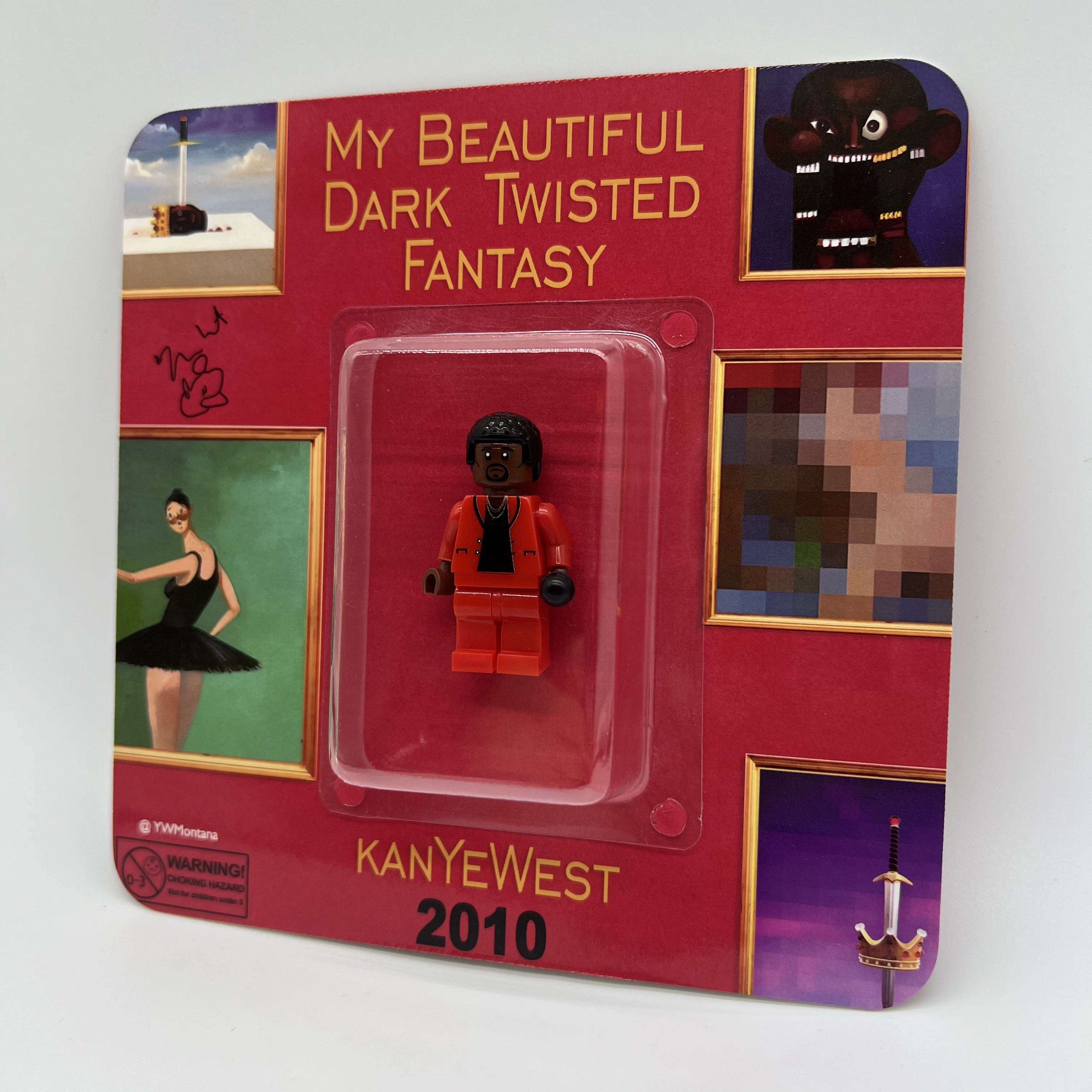 In-Stock Kanye West Merchandise Handmade Hanging Card Toys Mbdtf Album Figures Building Blocks