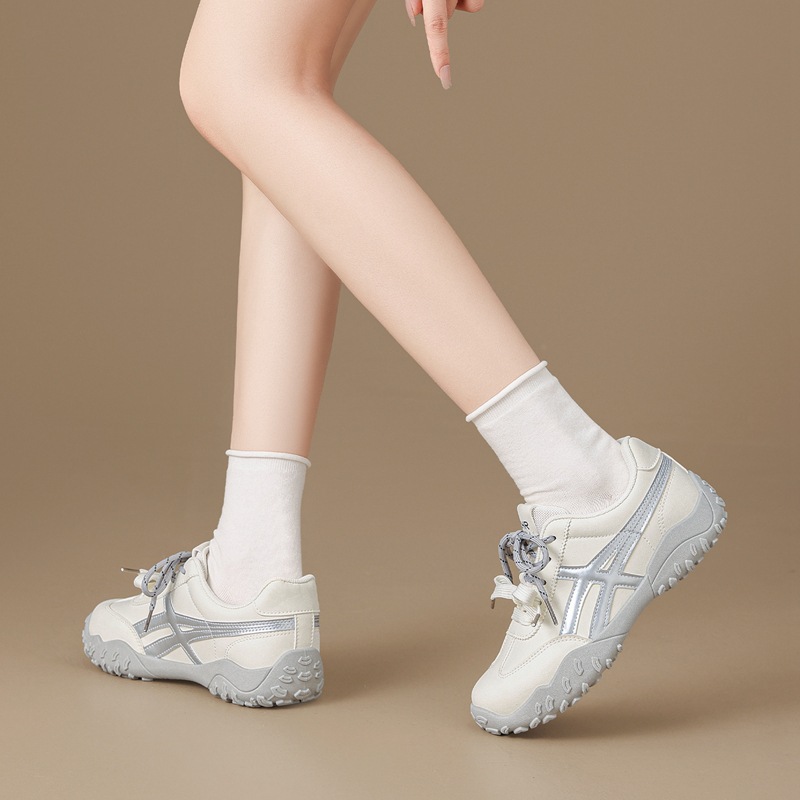Zhr Fashion Silver Training Shoes for Women 2026 Spring and Autumn New Casual Versatile Sports Shoes for Women