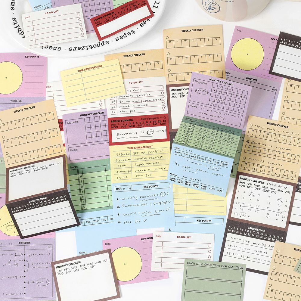 PaperMore Writable Stickpad Life Essay Series Tearable Simple ins Plan Memo List Paper