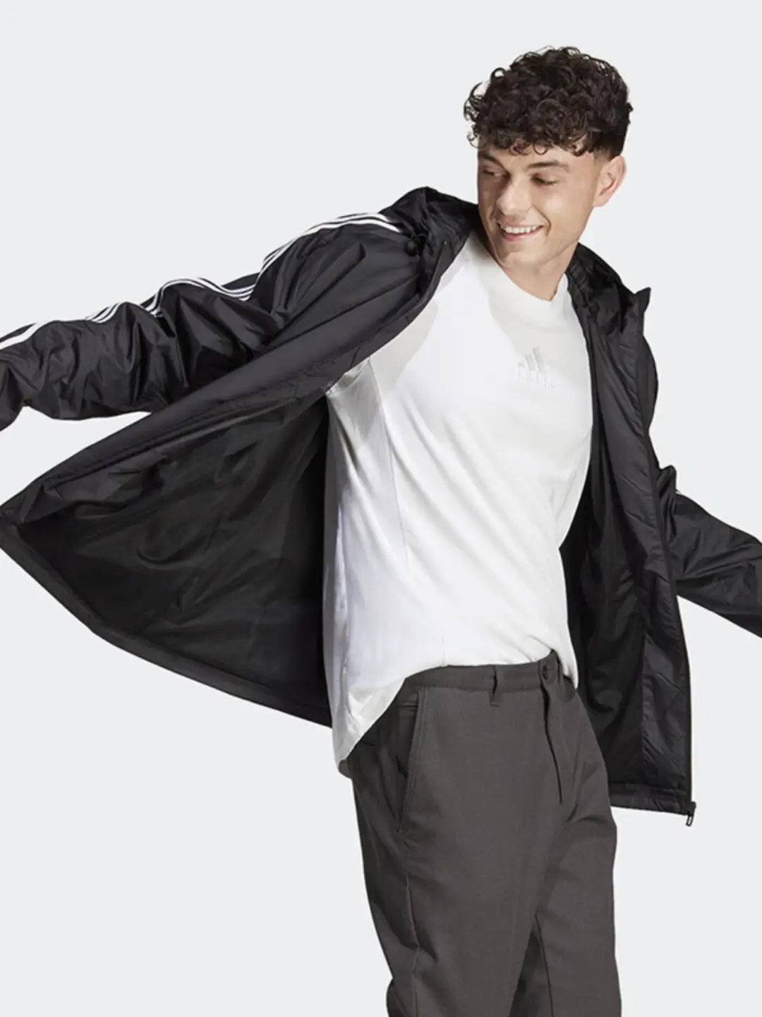 Adidas Adidas Men's Outwear 2025 Spring New arrival Sports Tops Casual Hooded jacket Ib0381