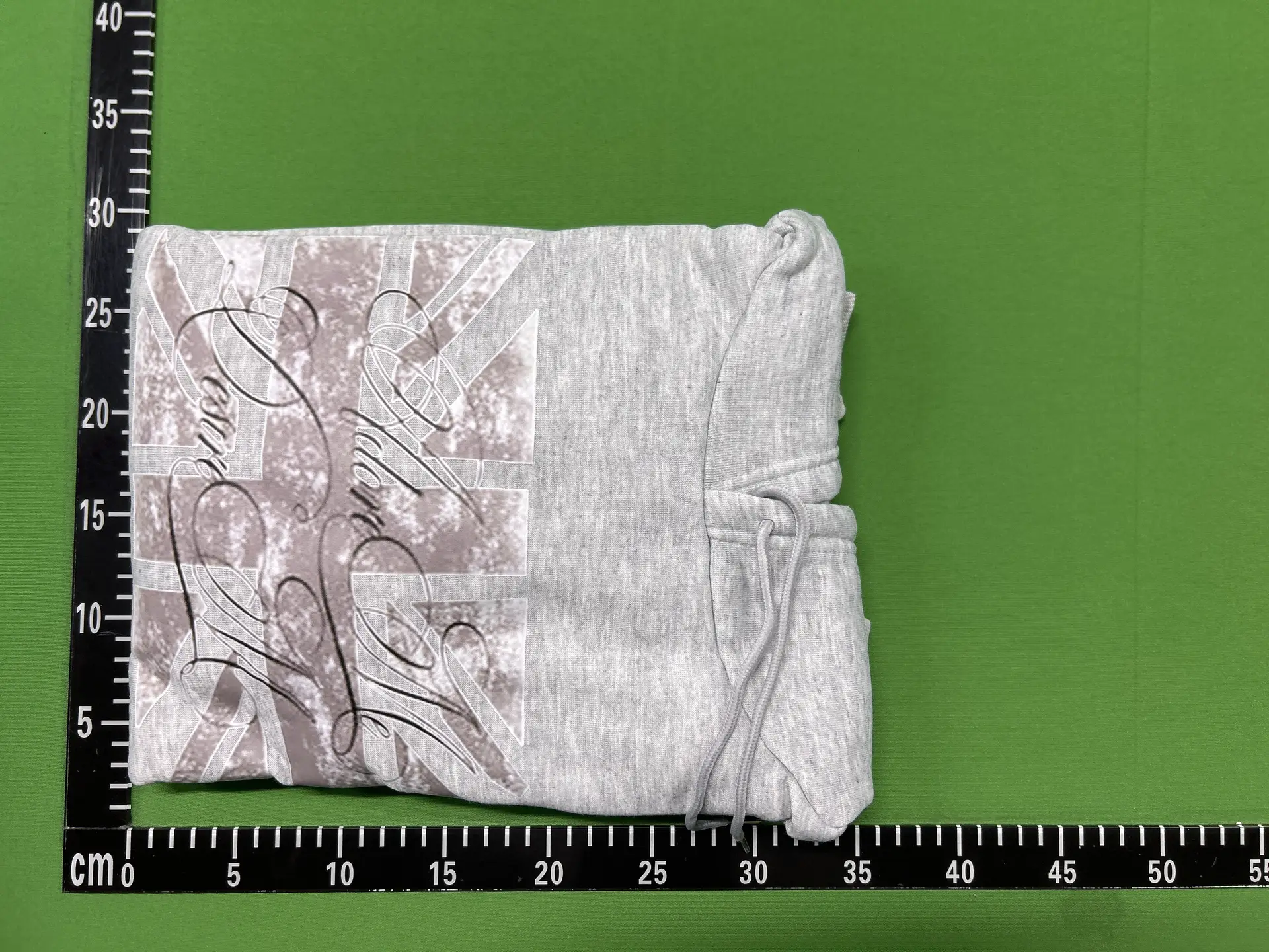 Grey Union Jack print hoodie