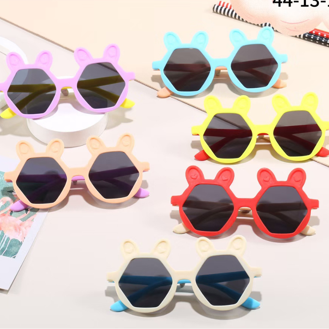 Children's classic fashion sunglasses rabbit ears sunglasses features cheap sunglasses bunny sunglasses