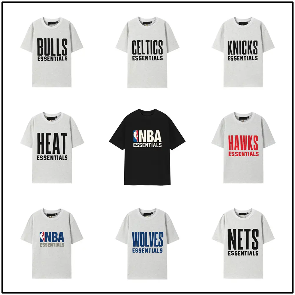 2025 summer new fog joint team jersey short sleeve men's and women's youth plus size loose tide brand T-shirt wholesale
