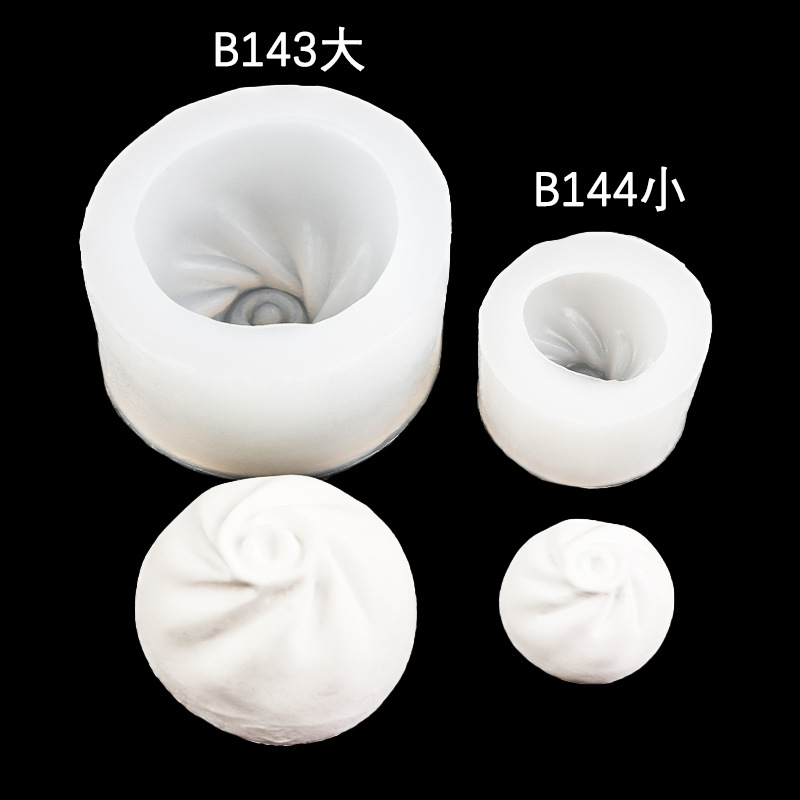 Simulation pinch music size steamed stuffed bun silicone mold baking chocolate mousse steamed stuffed bun shape aromatherapy candle decoration