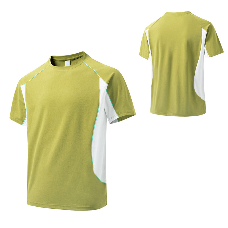 American Retro Trendy Short-Sleeve T-Shirt for Men, New Summer Style, Versatile Loose Casual Niche Half-Sleeve Top with Color-Blocking
