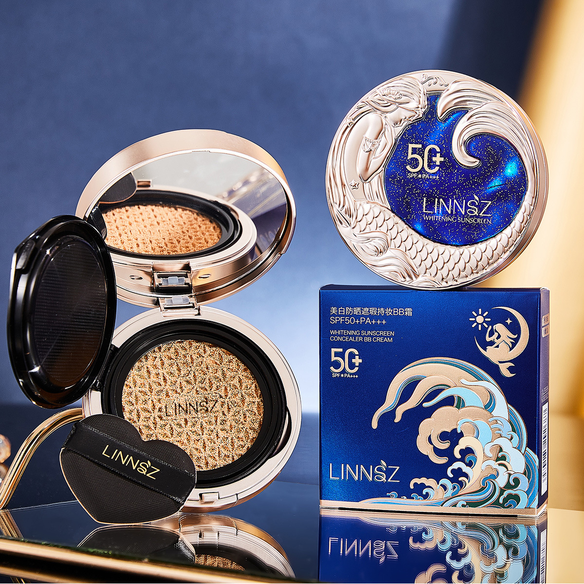 Lin Zang Whitening Sunscreen Concealer Long-Lasting Bb Cream Spf50+Pa+++ Delicate, Moisturizing and Fit