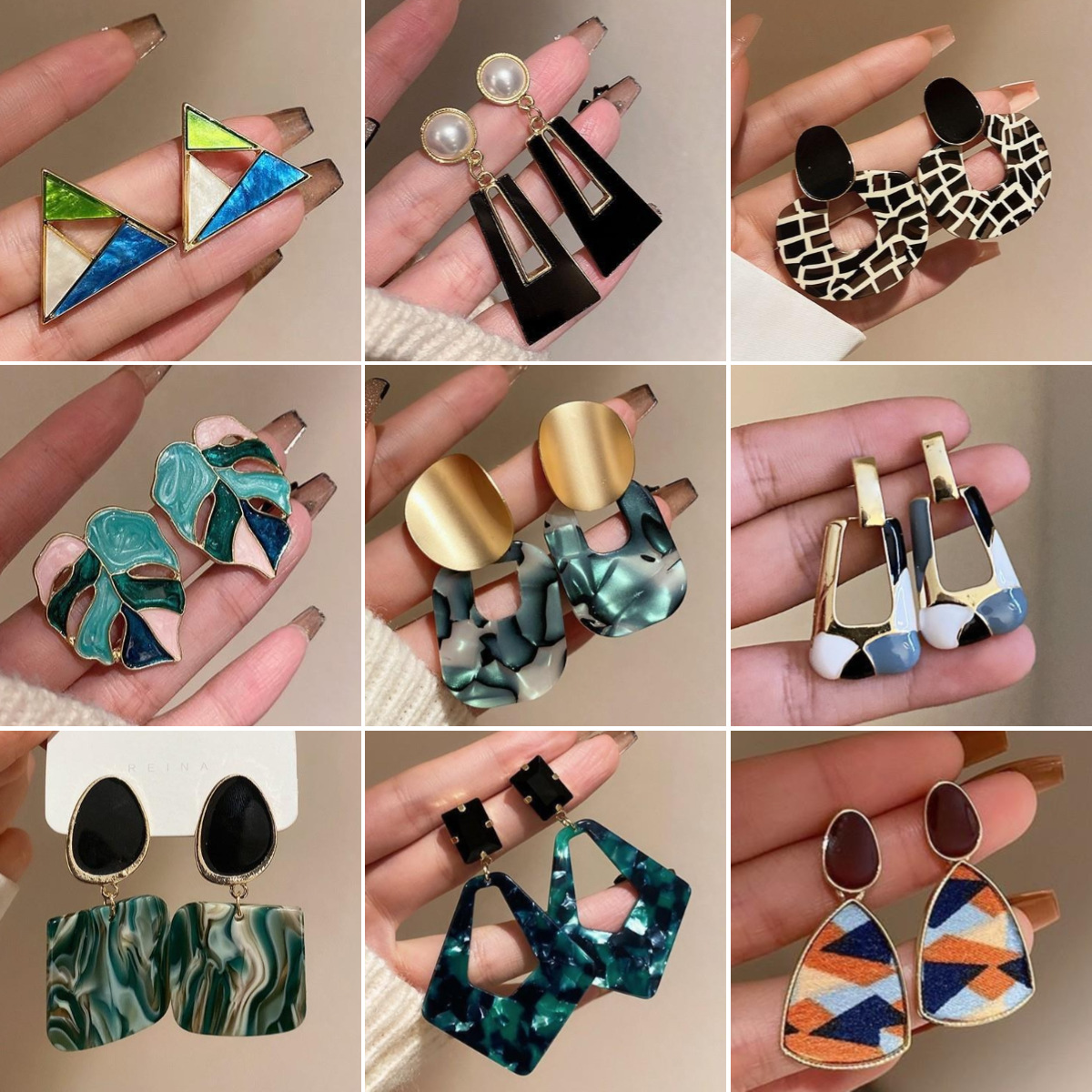 Silver Sen Earrings High Sense Niche Personality Fashion Light Luxury Earrings European and American Exaggerated Ear Accessories for Women Wholesale