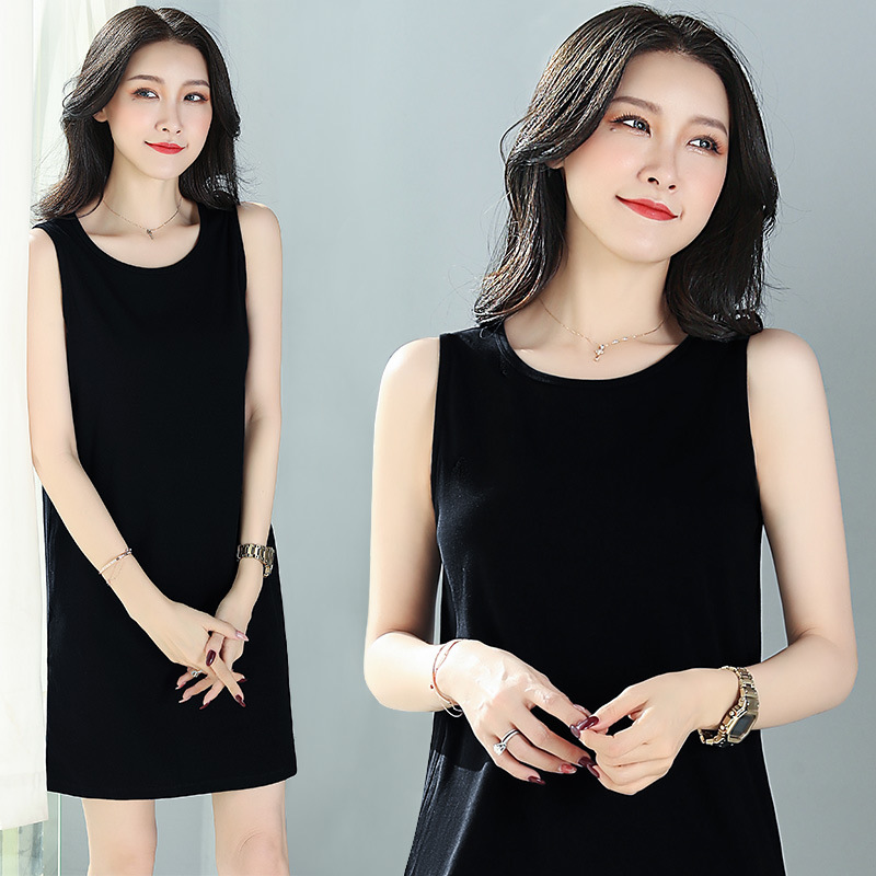 Sleeveless Tank Dress Women's 2022 Summer Loose Slimming Dress Base Skirt Small Fresh Hepburn Style