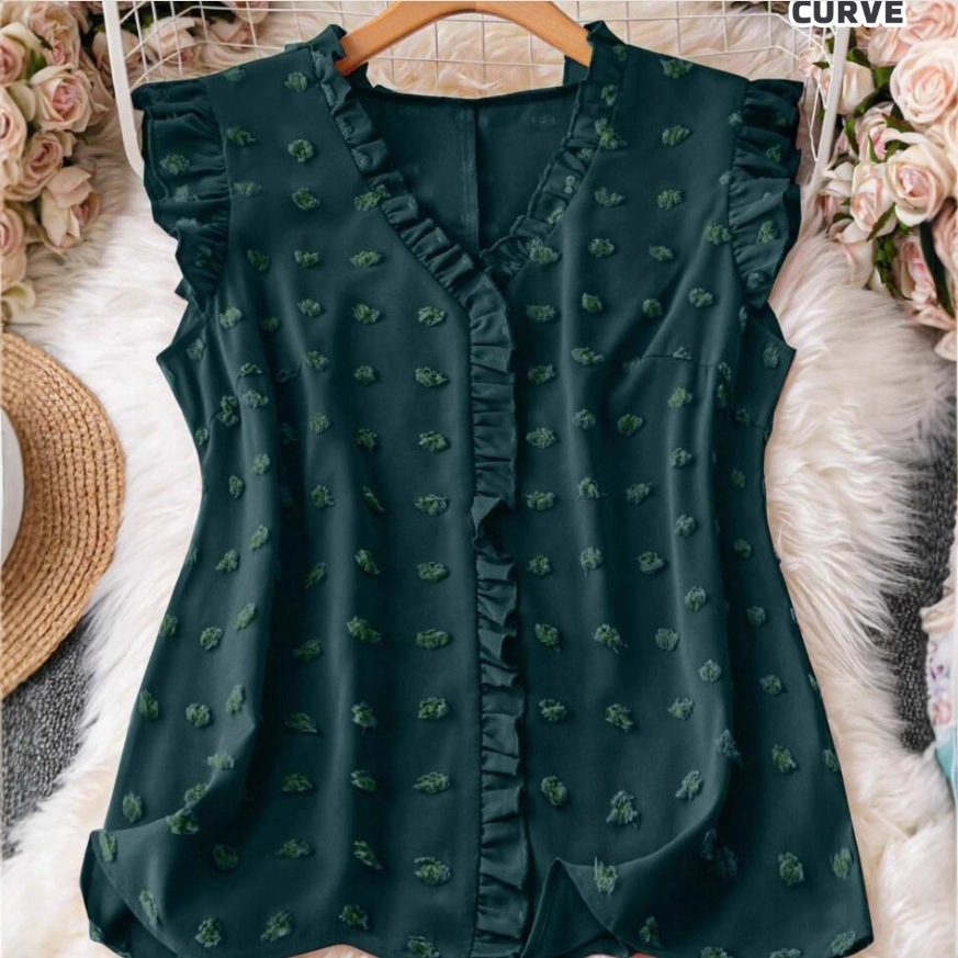 2025 European and American Style Cool Sleeveless Tops in Plus Sizes, Amazon's Popular Loose V-Neck Fresh Shirts