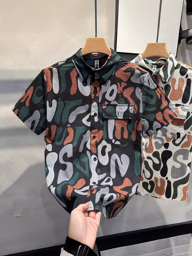 Summer New Japanese Style Fresh Short-sleeved Shirt Men's Fashionable Niche Design High-grade Sense Young People's Handsome Half-sleeved Shirt
