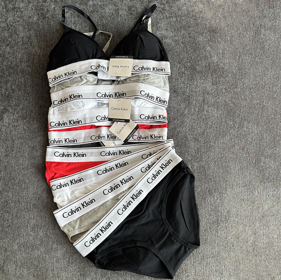Pure Cotton Sexy Tank Top & Sports Push-Up Bra Set