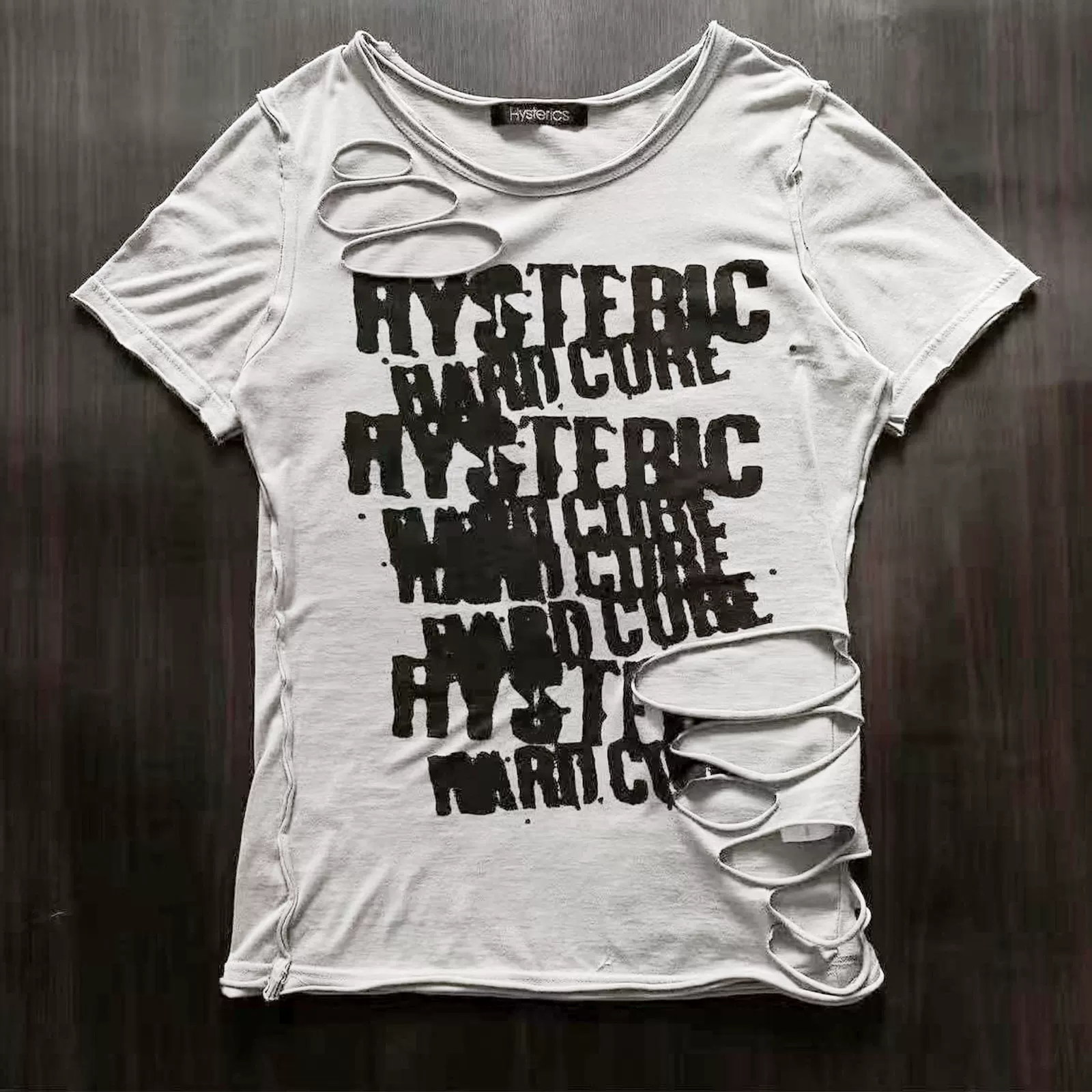 Independent Hysteric Glamor, Hysterical Charm, Hardcore Visual Style, Ripped Short-Sleeve T-Shirt