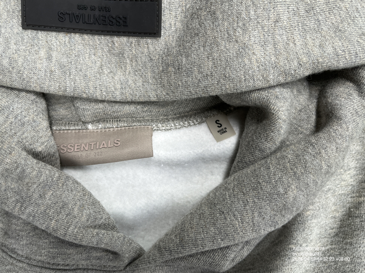 Ningbo Original Factory】Fog Kimi Essentials Hooded Sweatshirt Double Line High Street Fleece Sweatshirt Unisex Trendy QC