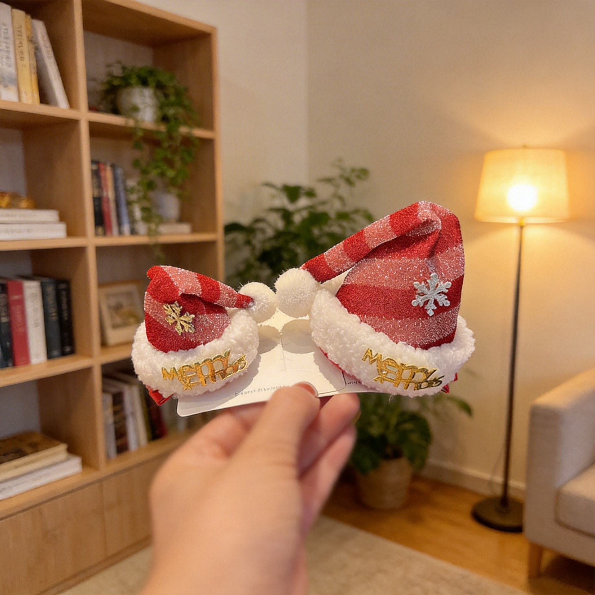 Christmas Hat Kidsren's Hairpin Headdress European and American Cute Style Hairpin Princess Holiday Hair Accessories Cross-Border Girls' Hairband