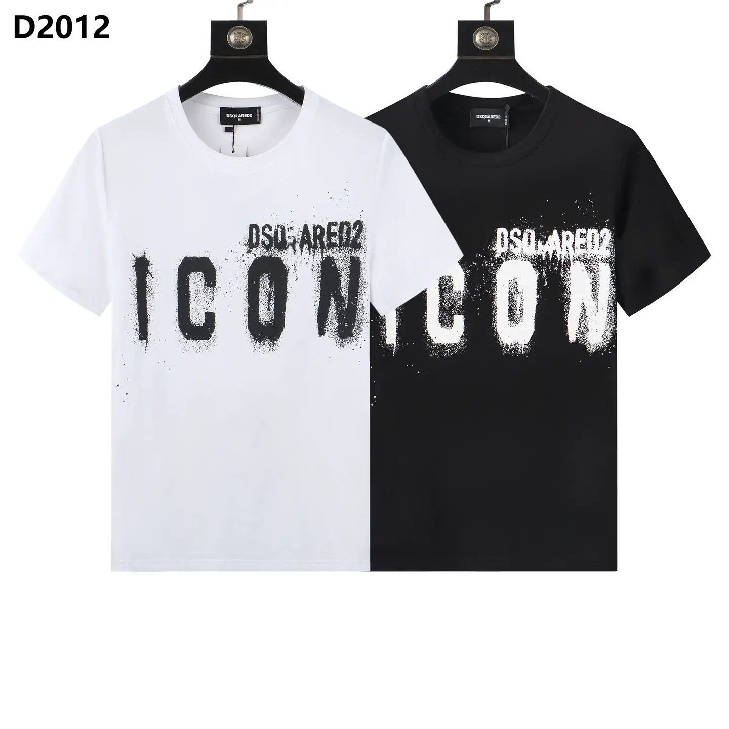 DSQ European station fashion trend men's short sleeve Amazon foreign trade for letter D2 printed men's T-shirt factory