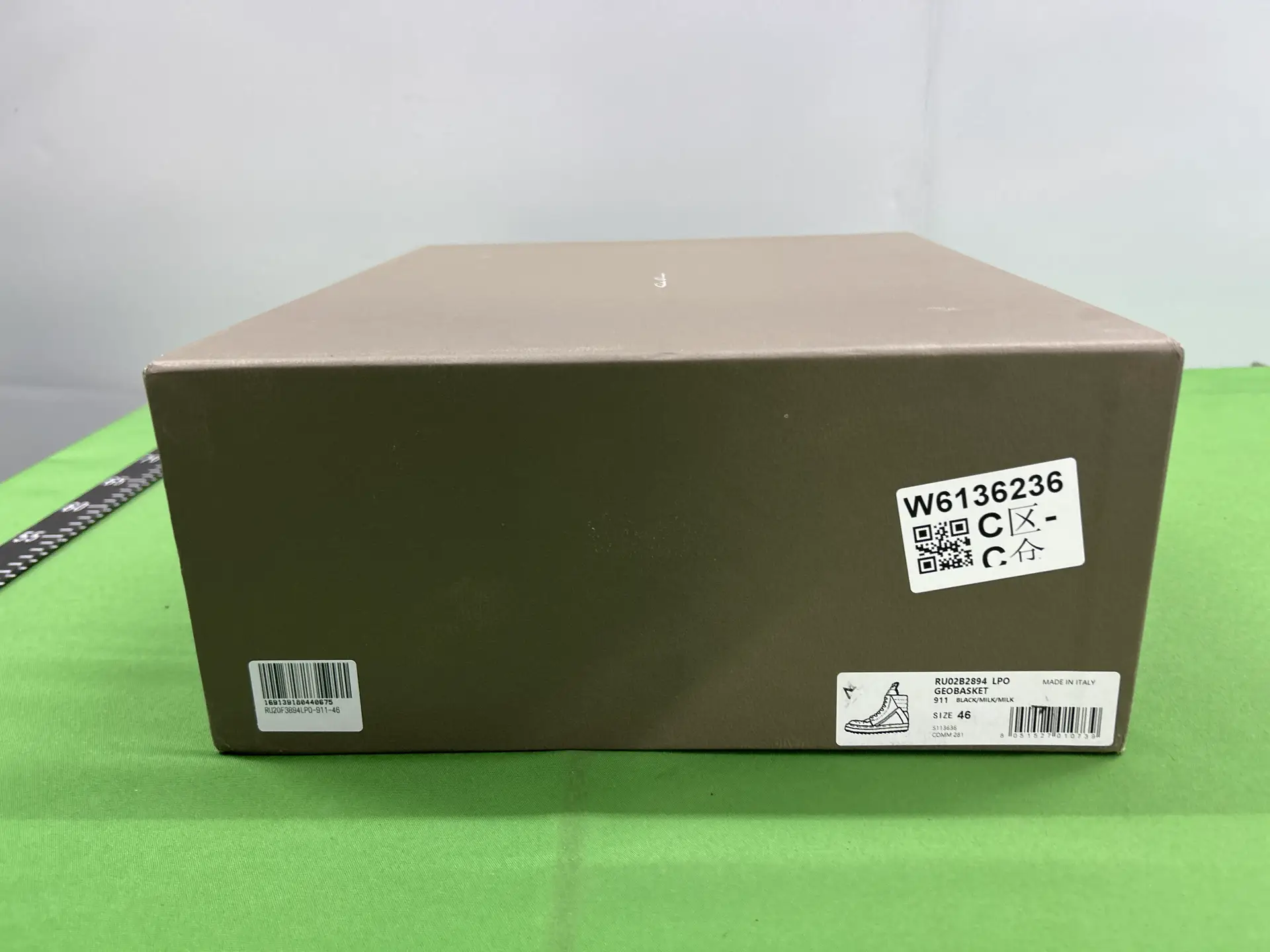 Rick Owens GEOBASKET RU02B2894 LPO 911 BLACK/MILK/MILK