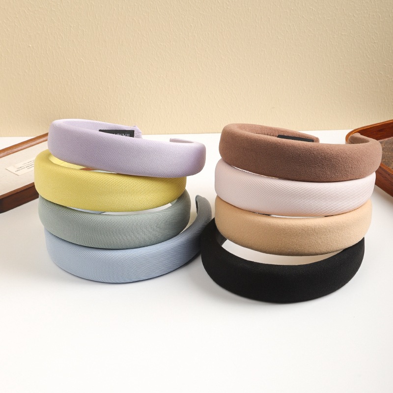 Korean-Style High-Top Sponge Hairband, French Versatile Hair Clip, High-End Feel, Face-Washing Makeup Headband, Girl's Hairband