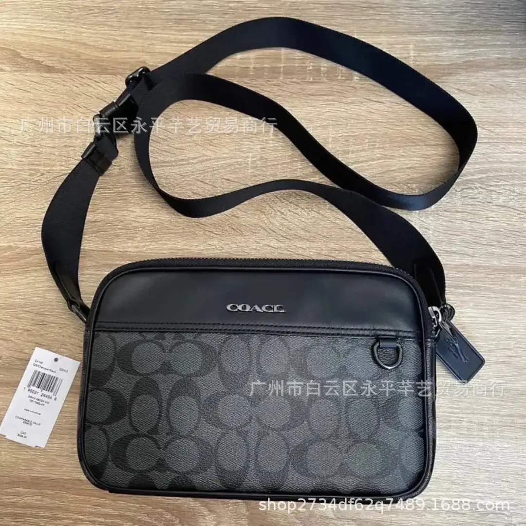 2024 Spring New Coco Graham Men's Photo Bag Classic Printed Chest Bag Crossbody Bag Shoulder Bag