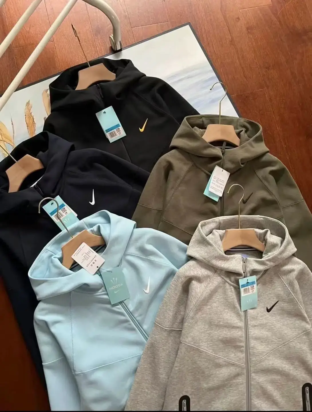 nik tech zipper sweatshirt pants