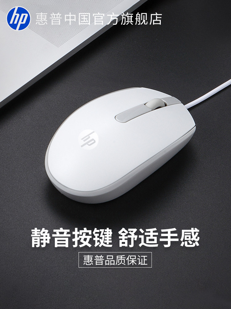 Hp Official Wired Silent Mouse for Laptops, Desktop Computers, Office, Home, Gaming, and E-Sports Use with Sound