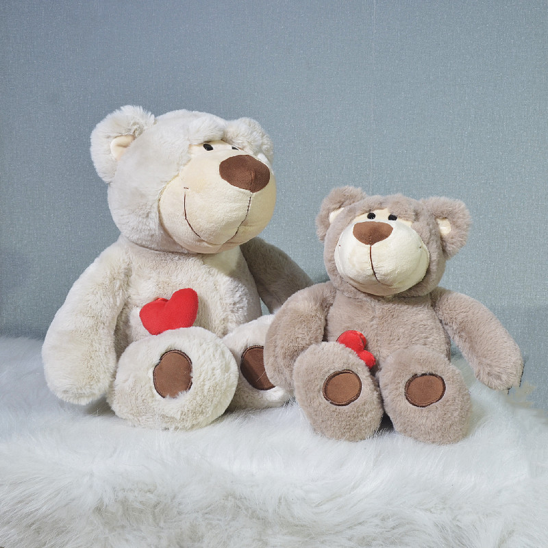 Foreign trade long velvet love bear plush toy soft hugging bear doll teddy bear animal doll gift cross-border wholesale