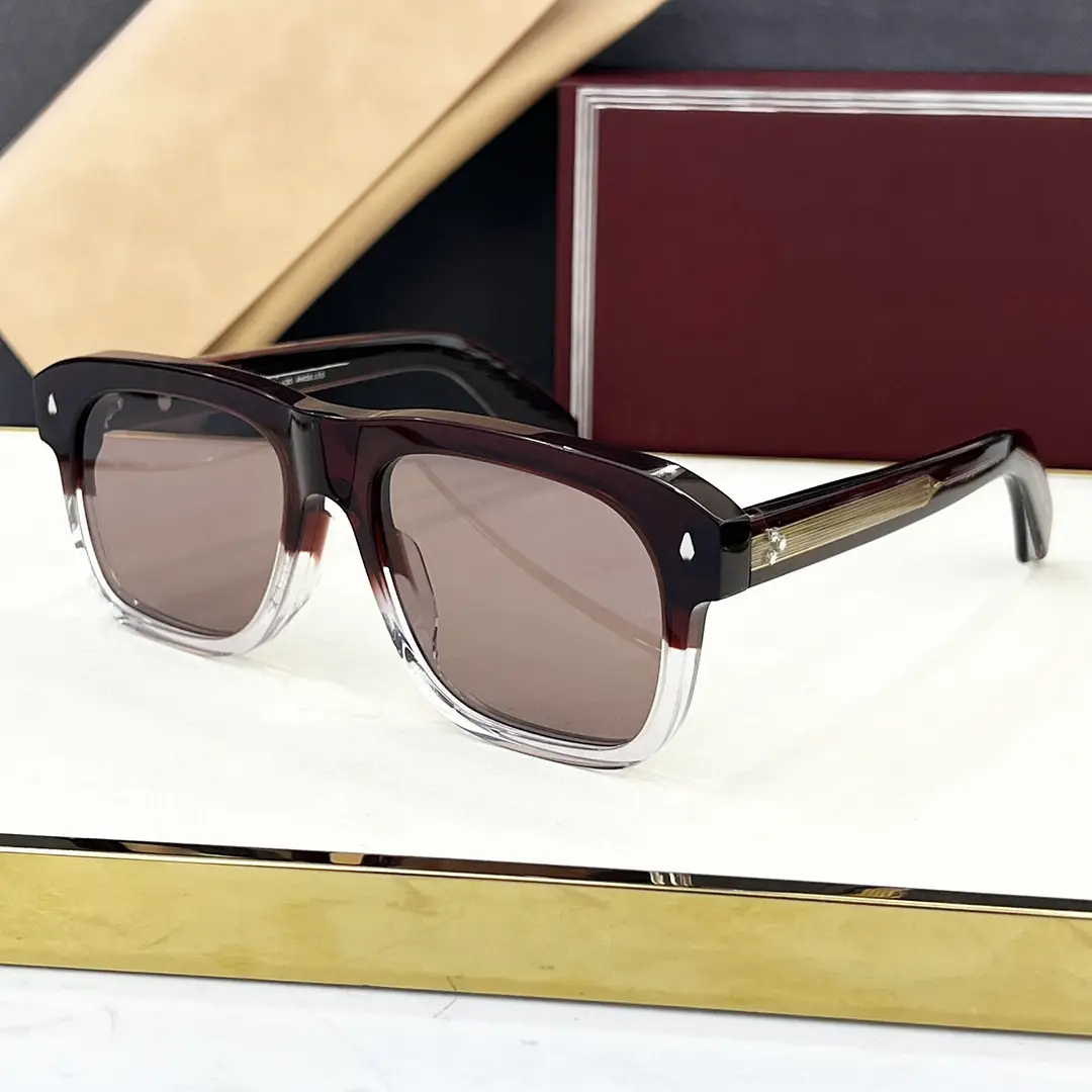 YVES JMM cross-border new fashion light luxury senior handmade retro square vacation tide men and women sunglasses sunscreen