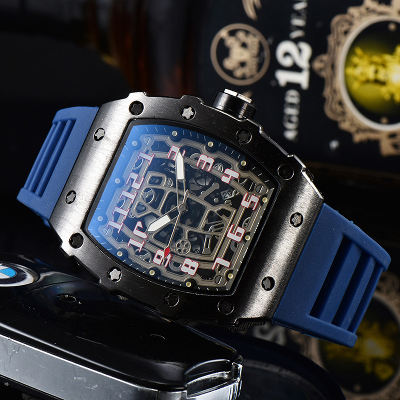 Manufacturers supply new hollow non-mechanical pointer single calendar unisex quartz watch barrel watch spot Foto QC de 1688 na Qualit.ly