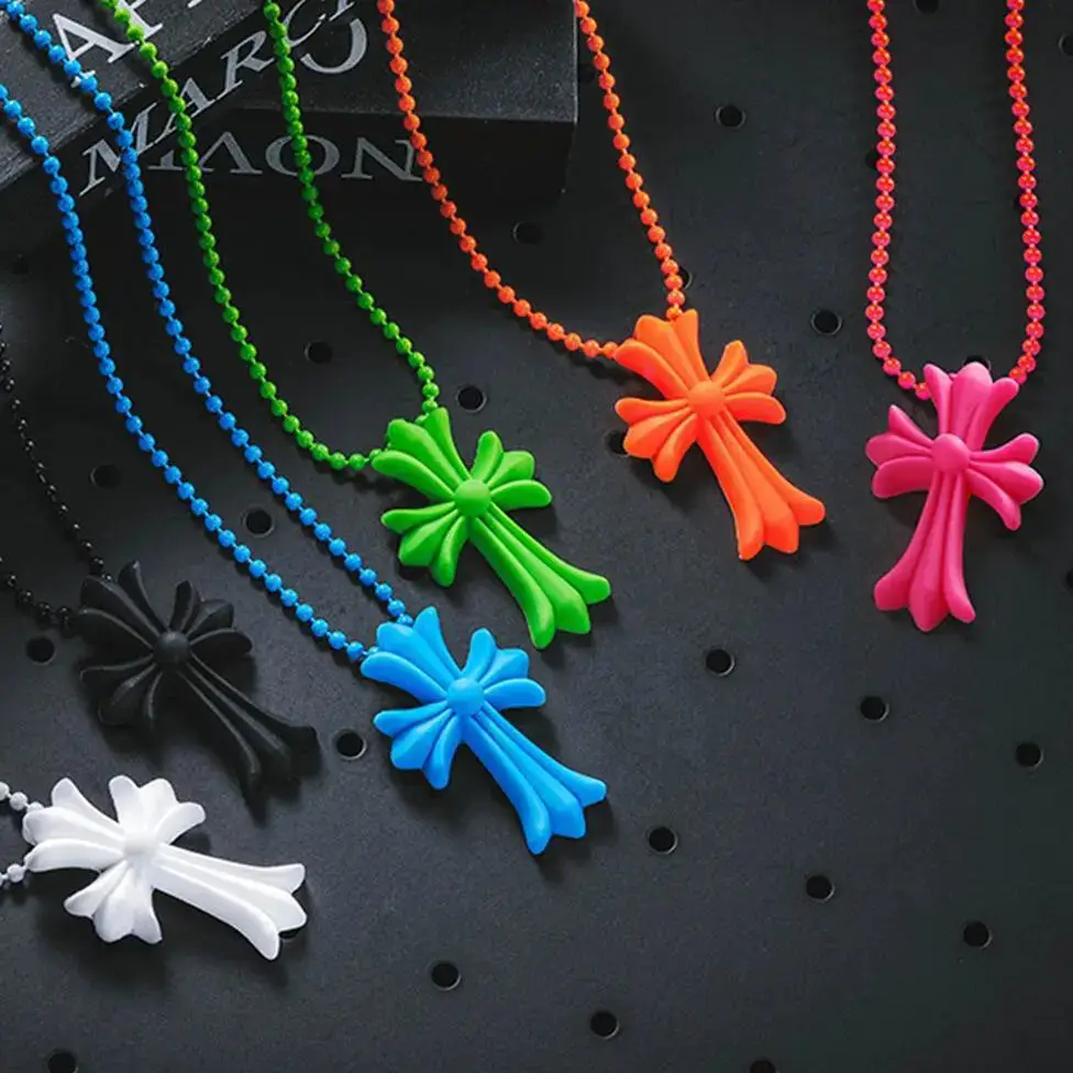 Colorful cross matching women's necklace-MLMLSPTS0707