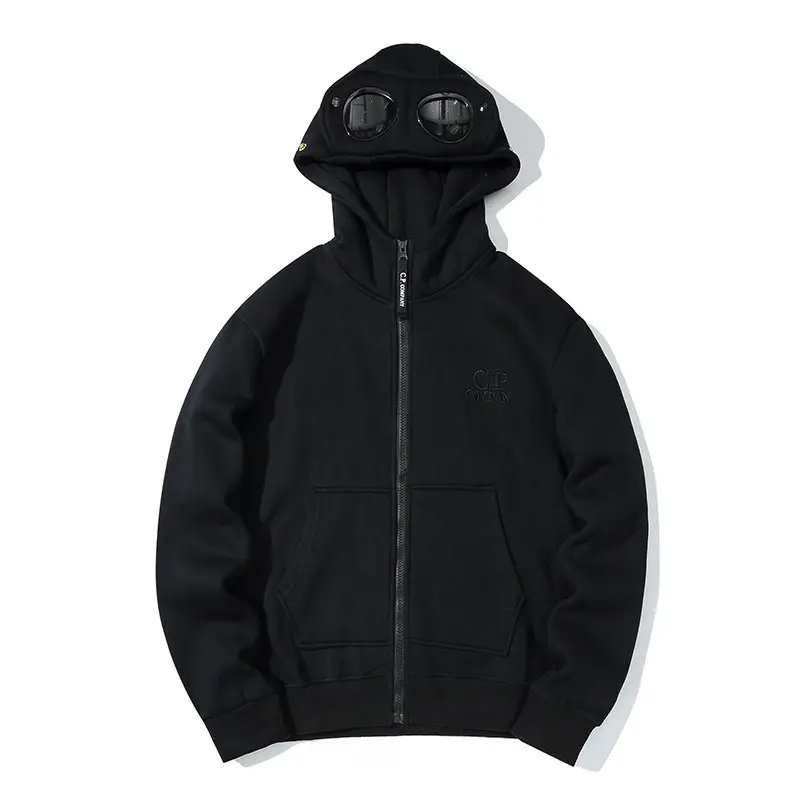 Spot European and American Cross-Border Autumn and Winter Personalized Cardigan Hooded Sweatshirt for Men and Women, Round Mirror Design Jacket Wholesale